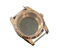 PVUVTNAHW Cassa for orologio Oyster da 36mm/39mm Cassa in oro rosa PVD con accessori for orologi in cristallo di zaffiro compatibile con movimento NH35/NH36/4R(E2,Case size 36mm)