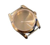 PVUVTNAHW Cassa for orologio Oyster da 36mm/39mm Cassa in oro rosa PVD con accessori for orologi in cristallo di zaffiro compatibile con movimento NH35/NH36/4R(B2,Case size 39mm)