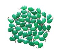 PVUVTNAHW Ciondoli di giada verde malese Warter Drop Teardrop Stone Healing Reiki Beads Pendenti for la creazione di gioielli fai-da-te(20pcs)