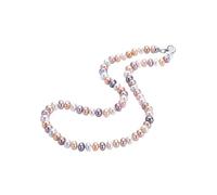 PVUVTNAHW Collana di perle lunghe d'acqua dolce naturale Collana al collo Perle multicolori ad alta lucentezza Gioielli In argento 925 Perline con chiusura Girocollo(70cm,7-8mm)