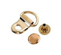 PVUVTNAHW Fibbie in metallo for lacci delle scarpe, ganci con rivetti, moschettoni, ganci laterali for tracolla for borsa da 9 * 14 mm, artigianato(LightGold,20Sets)