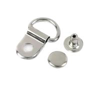 PVUVTNAHW Fibbie in metallo for lacci delle scarpe, ganci con rivetti, moschettoni, ganci laterali for tracolla for borsa da 9 * 14 mm, artigianato(Silver,20Sets)