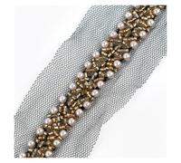 PVUVTNAHW Nastro di pizzo con perline da 2/4 iarde, 1,5 cm, con frange decorative in rete di perle, for abiti, borse, accessori da cucito(09-4Yards)