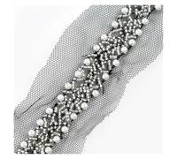 PVUVTNAHW Nastro di pizzo con perline da 2/4 iarde, 1,5 cm, con frange decorative in rete di perle, for abiti, borse, accessori da cucito(02-4Yards)