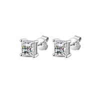 PVUVTNAHW Orecchini a bottone con moissanite di colore D da 1 carato for donna, in argento sterling 925, scintillanti gioielli da sposa