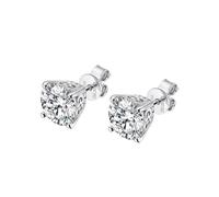 PVUVTNAHW Orecchini a bottone in argento sterling 925 con vera moissanite da 2 carati e 8 mm di colore D, for donna, scintillanti gioielli da sposa(WHITE)