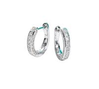 PVUVTNAHW Orecchini a cerchio di lusso con moissanite da 0,56 carati, in argento sterling 925, for donna, gioielli da matrimonio e fidanzamento