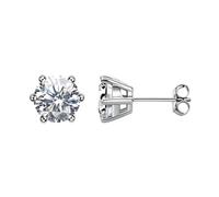 PVUVTNAHW Orecchini a lobo con moissanite di colore D da 0,5/1/2 carati for donna, in argento sterling 925, scintillanti gioielli da sposa(2CT Gold)