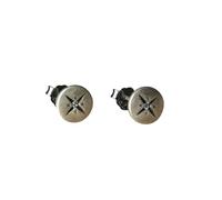 PVUVTNAHW Orecchini a lobo rotondi classici in argento sterling 925 stile neogotico Accessori for gioielli minimalisti for l'orecchio
