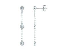 PVUVTNAHW Orecchini in argento sterling 925 con diamanti e moissanite da 0,6 carati, pendenti con nappa lunga, gioielli for feste di nozze