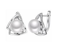 PVUVTNAHW Orecchini in argento sterling 925 con perle d'acqua dolce naturali, gioielli raffinati, for donne amanti della moda e mamma.