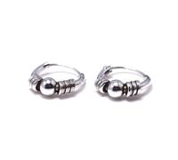 PVUVTNAHW Orecchini in argento sterling 925 con perline Bobine a spirale Mini orecchini a cerchio tondo Fibbia for orecchio