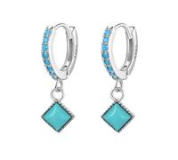 PVUVTNAHW Orecchini pendenti vintage in argento sterling 925 con ciondolo a forma di tugquoise, semplici, for donna