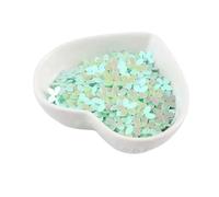 PVUVTNAHW Paillettes dorate/opache da 100 g, 10 mm, for fiori, da cucire, in PVC, a cinque dita, for fai da te, accessori for matrimoni(AB Mint)