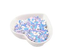 PVUVTNAHW Paillettes dorate/opache da 100 g, 10 mm, for fiori, da cucire, in PVC, a cinque dita, for fai da te, accessori for matrimoni(JG White)