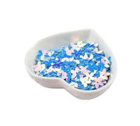 PVUVTNAHW Paillettes dorate/opache da 100 g, 10 mm, for fiori, da cucire, in PVC, a cinque dita, for fai da te, accessori for matrimoni(JG Light Blue)