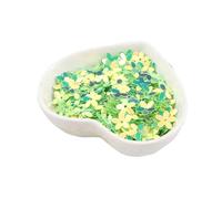PVUVTNAHW Paillettes dorate/opache da 100 g, 10 mm, for fiori, da cucire, in PVC, a cinque dita, for fai da te, accessori for matrimoni(JG Light Green)