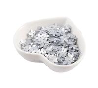 PVUVTNAHW Paillettes dorate/opache da 100 g, 10 mm, for fiori, da cucire, in PVC, a cinque dita, for fai da te, accessori for matrimoni(Matte Silver)