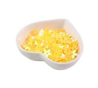 PVUVTNAHW Paillettes dorate/opache da 100 g, 10 mm, for fiori, da cucire, in PVC, a cinque dita, for fai da te, accessori for matrimoni(AB Yellow)