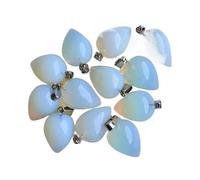 PVUVTNAHW Pendenti circolari a forma di cono circolare con ametiste naturali da 12 pezzi for la creazione di gioielli(Opal stone)