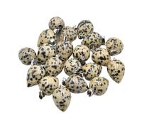 PVUVTNAHW Pendenti circolari a forma di cono circolare con ametiste naturali da 12 pezzi for la creazione di gioielli(Speckled stone)