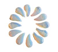 PVUVTNAHW Pendenti con ciondoli con ali d'angelo intagliate in pietra opale da 12 pezzi for la creazione di gioielli