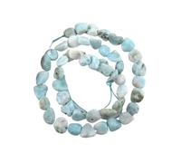 PVUVTNAHW Perline di larimar blu naturale, pietre preziose a forma libera, filo da 15" for la creazione di gioielli fai da te