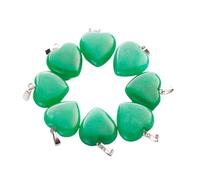 PVUVTNAHW Perline di pietra dell'amore con ciondolo a forma di cuore di giada malese naturale da 20 mm for la creazione di gioielli fai-da-te(10pcs)