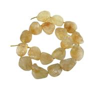 PVUVTNAHW Perline di pietra preziosa grezza di topazio citrino giallo naturale, sciolte, da 16" for la creazione di gioielli fai da te