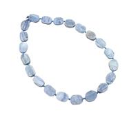 PVUVTNAHW Perline ovali rettangolari in cianite blu grezza, pietra naturale opaca, filo da 16 pollici for la creazione di gioielli fai da te