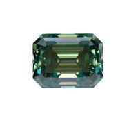PVUVTNAHW Pietra di moissanite giallo-verde taglio smeraldo, diamante creato in laboratorio for ciondoli e creazione di gioielli da donna(6x8mm-2.0ct)