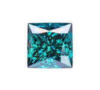 PVUVTNAHW Pietra di moissanite verde smeraldo taglio principessa creata in laboratorio, diamante a caldo for la creazione di gioielli da donna(7.0x7.0mm-2.0ct)