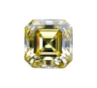 PVUVTNAHW Pietra sciolta di moissanite giallo limone, taglio Asscher, creata in laboratorio, diamante a caldo for la creazione di gioielli fai da te da donna.(8.5x8.5mm-3.0ct)
