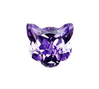 PVUVTNAHW Pietre preziose in zirconia cubica 5A taglio gatto fortunato viola 7x7 mm for la creazione di gioielli(Fancy Purple Blue)