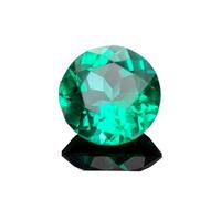 PVUVTNAHW Smeraldo della Columbia coltivato in laboratorio, pietra preziosa rotonda tagliata a mano for gioielli da donna, anelli e orecchini.(2.5mm(0.059-0.065ct))