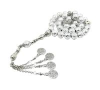 PVUVTNAHW Tasbih Rosario con placcatura in pietra lavica naturale, regalo islamico islamico 33 45 51 99 100 perline di preghiera braccialetto arabo Misbaha, Misura unica, 12 mm-100 perline, Agata