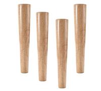 PVYGDXYI 4 gambe in legno a cono dritto per mobili da tavolo, armadio, letto, sala da pranzo, include piastre di montaggio e viti, facile sostituzione