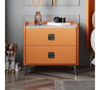 PVYGDXYI Comodino bianco moderno e minimalista per camera da letto in legno massello con piano di lavoro in ardesia, mini divano da camera da letto in legno/tavolino in legno con doppia S