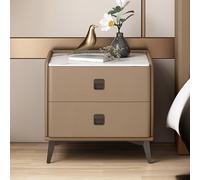 PVYGDXYI Comodino bianco moderno e minimalista per camera da letto in legno massello con piano di lavoro in ardesia, mini divano da camera da letto in legno/tavolino in legno con doppia S