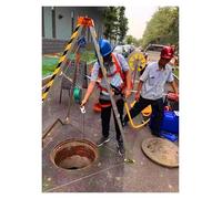 PVYGDXYI Kit di salvataggio regolabile per spazi confinati e utili, silos, pozzi, fognature treppiede, sollevamento commerciale e con verricello, retrattile sul posto di lavoro di emergenza di