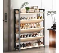 PVYGDXYI Scarpiera a 5 livelli, spazioso montaggio a pavimento, organizer verticale per 12-16 paia di scarpe, scarpiera per l'ingresso della porta d'ingresso (nero 3)