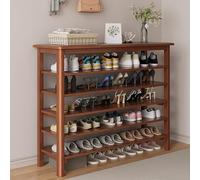 PVYGDXYI Scarpiera autoportante in legno, organizer per armadio, grande capacità, per corridoio, camera da letto, soggiorno (marrone, 120 x 99,8 cm)