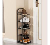 PVYGDXYI Scarpiera autoportante in metallo, organizer salvaspazio per scarpe, organizer per armadio, organizer per scarpe da ingresso per corridoio (nero, 67 cm)