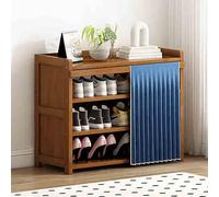 PVYGDXYI Scarpiera con copertura antipolvere, scarpiera in legno, verticale, per spazi piccoli e stretti (blu, 50 x 67 cm)