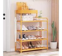 PVYGDXYI Scarpiera di grande capacità con partizione rimovibile, scaffale aperto, scarpiera autoportante, per tacchi, stivali, pantofole, salvaspazio (giallo, 80 x 62 cm)