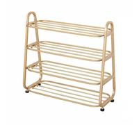 PVYGDXYI Scarpiera in metallo, robusta scarpiera per ingresso, organizer autoportante per armadio, con grande capacità, salvaspazio verticale (oro, 80 x 60 cm)