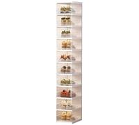 PVYGDXYI Scarpiera organizer per scarpe con ante, autoportante, con grande capacità, pieghevole, per ingresso e armadio (trasparente, 174 cm)