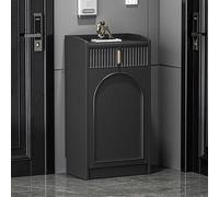 PVYGDXYI Scarpiera stretta in legno con cassetti e ante, divisori regolabili di grande capacità, per corridoio stretto, camera da letto, soggiorno (grigio, 50 cm)