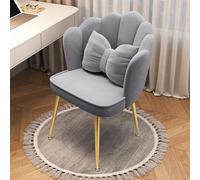 PVYGDXYI Sedia da ufficio in velluto da donna, sgabello con schienale, comoda sedia a petali di metà secolo, morbida imbottitura imbottita, decorazione per camera da letto, elegante vestirsi