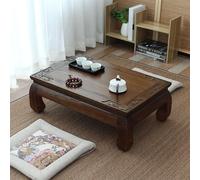 PVYGDXYI Tavolino da caffè Tatami, piccolo tavolino da tè da seduto a pavimento, tavolino basso in legno di olmo vecchio, scrivania da tè in legno massello, scrivania da pavimento per soggiorno e